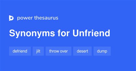 unfriend synonyms|other words for unfriend.